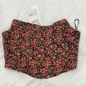 Zara floral corset brand new